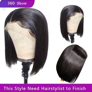 Gloge Store | Hair | Short Bob Hair Human Hair 3x4 Lace Wig 1 Inches ...